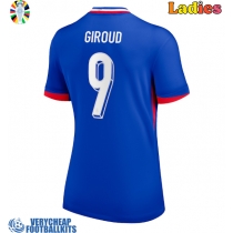 France Olivier Giroud #9 Replica Home Shirt Ladies Euro 2024 Short Sleeve